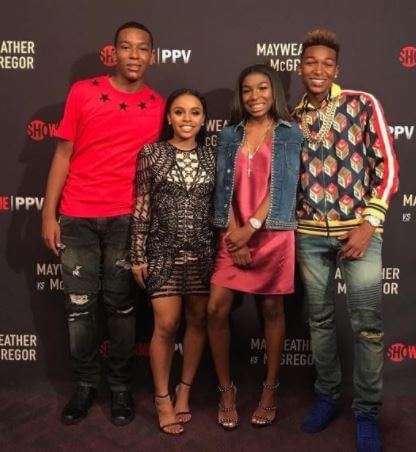 Koraun Mayweather with his three siblings brother Zion half-sister Iyanna sister Jirah.